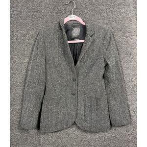 Aritzia Talula Wool Silk Blazer Jacket Single Breasted Women's Size 4 Gray
